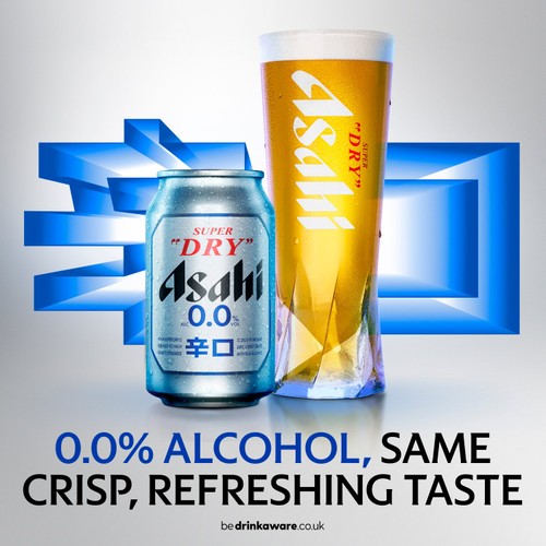 Asahi Super Dry 4x330ml 0.0% Abv