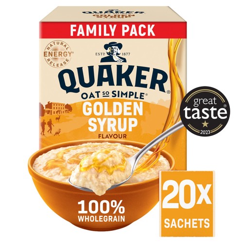 Quaker Oat So Simple Golden Syrup Big Pack Porridge Sachets