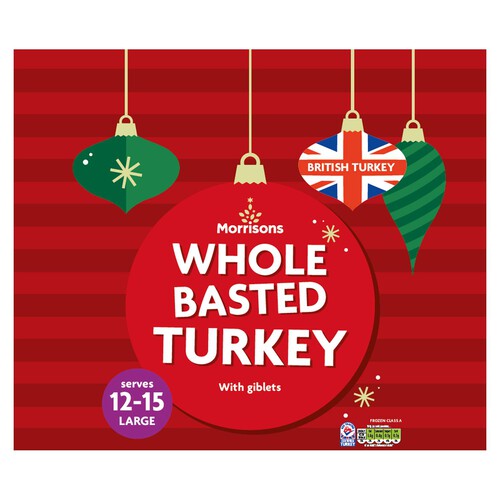 Morrisons Frozen Whole Basted Large Turkey 5.3-6.99 Kg