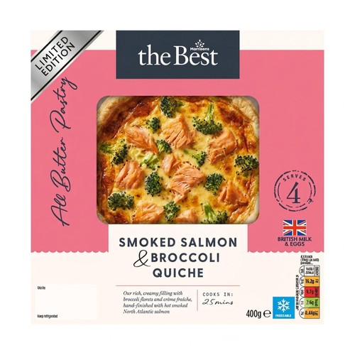 Morrisons The Best Smoked Salmon & Broccoli Quiche 400g