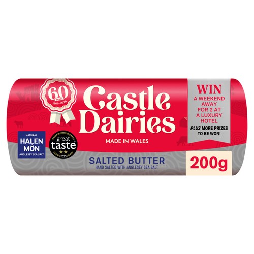Castle Dairies Welsh Butter With Halen Mon Sea Salt Crystals