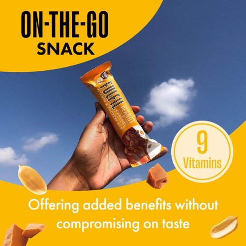 Fulfil Chocolate Peanut & Caramel Flavour Vitamin & Protein Bar 55g