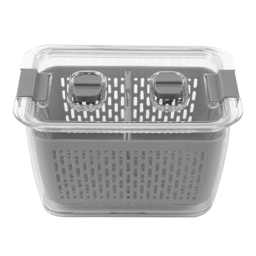 Nutmeg Home Fridge Storage With Drainer Medium