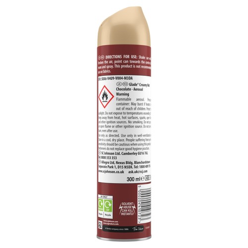 Glade Aerosol Air Freshener Festive Honey and Chocolate 300ml