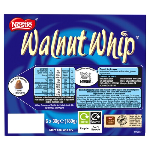 Walnut Whip Milk Chocolate Multipack