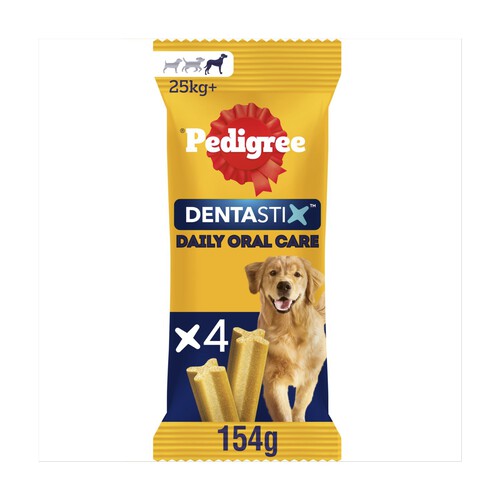 Pedigree Dentastix Daily Adult Large Dog Treats 4 x Dental Sticks 