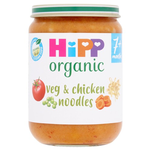 HiPP Organic Veg & Chicken Noodles Baby Food Jar 7+ Months