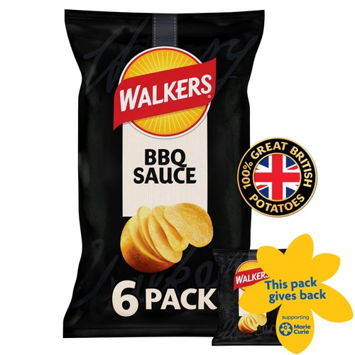 Walkers BBQ Sauce Multipack Crisps 6 x 25g