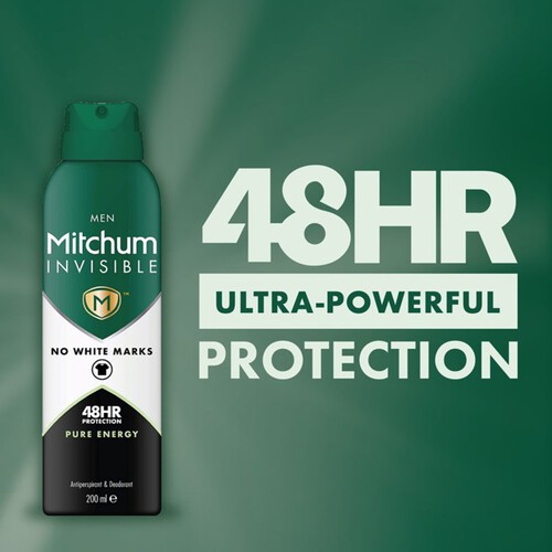 Mitchum Invisible Men Pure Energy Antiperspirant & Deodorant 