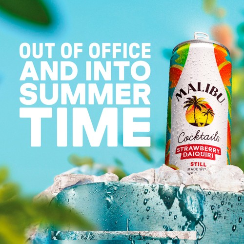 Malibu Strawberry Daiquiri Can