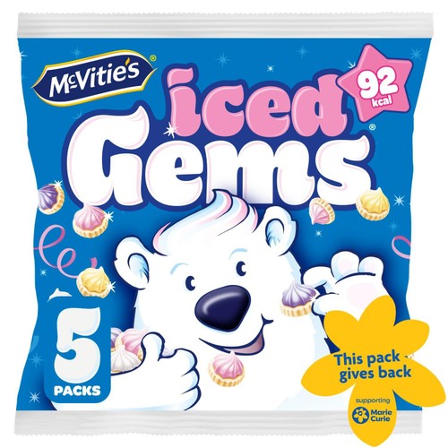 McVitie's Iced Gems Multipack Biscuits 5 Pack 