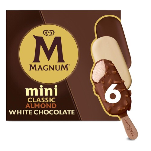 Magnum Mini Classic, Almond & White Chocolate Ice Cream Sticks