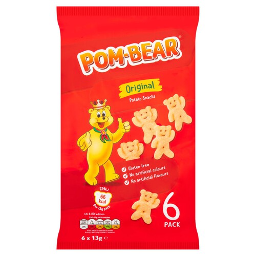 Pom-Bear Original Multipack Crisps 6 Pack