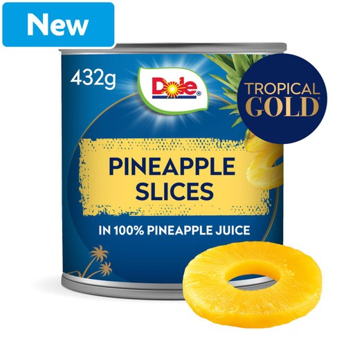 Dole Tropical Gold Pineapple Slices In Juice (432g)