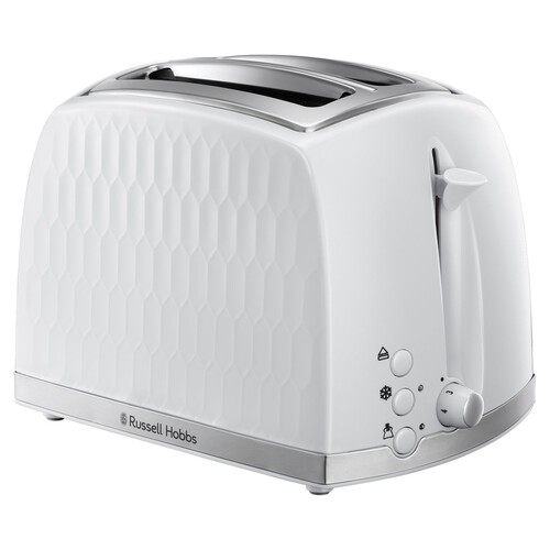 Russell Hobbs Honeycomb 2 Slice Toaster White 26060