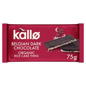 Kallo Belgian Milk Chocolate Organic Rice Cake Thins