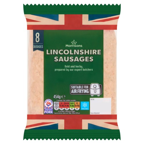 Morrisons Butcher's Style 8 Thick Lincolnshire Sausages 454g