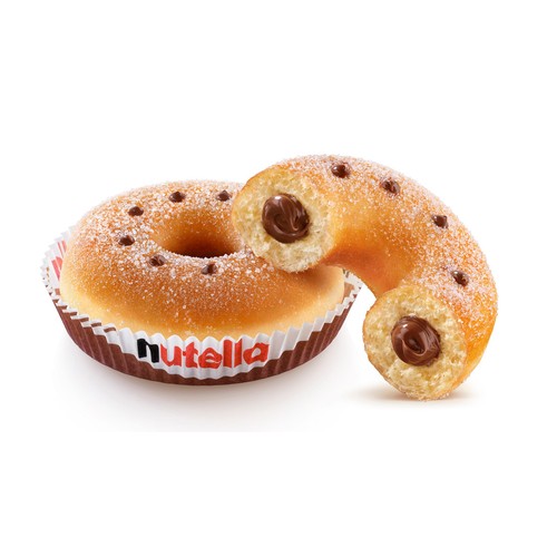 Soft donut filled with Nutella Hazelnut Spread  2 Pack