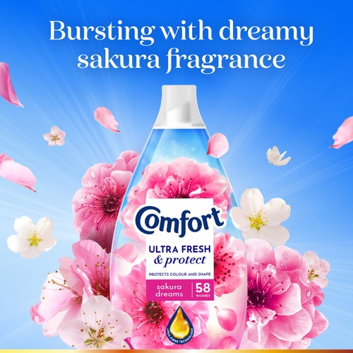 Comfort Ultra Fresh & Protect Sakura Dreams Fabric Conditioner 58 Washes