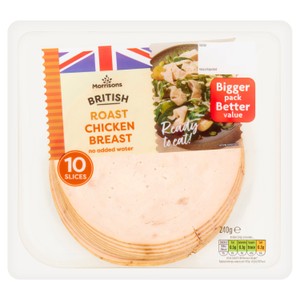Morrisons British Roast Chicken Slices 240g