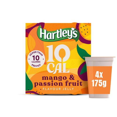 Hartley's 10 Cal Jelly Mango And Passionfruit 4 x 175g