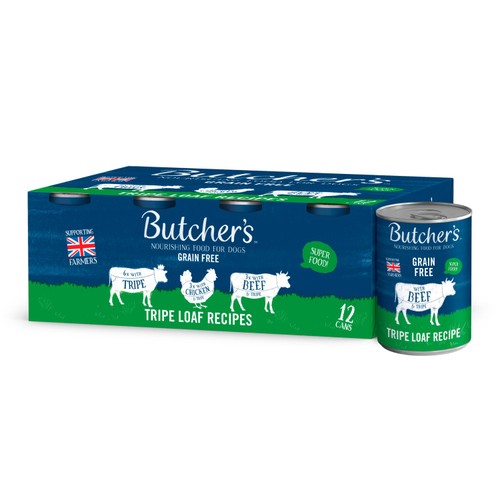 Butcher's Grain Free Tripe Loaf Recipes Dog Food Tins