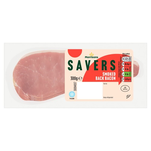 Morrisons Savers Smoked Back Bacon 300g