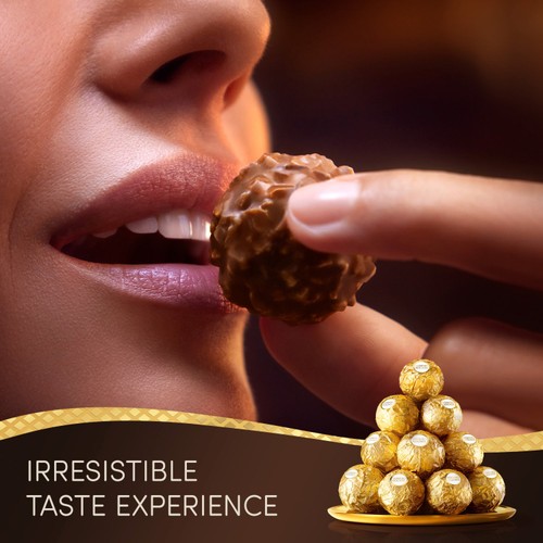 Ferrero Rocher Milk Chocolate Hazelnut Pralines Treat Pack 3 Pieces 37.5g
