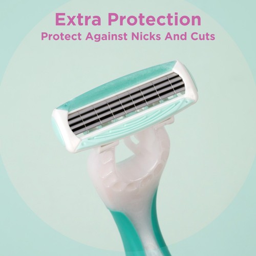 Wilkinson Sword Quattro for Women Sensitive Disposable Razors x3