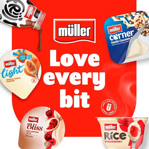 Muller Corner Chocolate Digestive and Strawberry Shortcake Yogurts