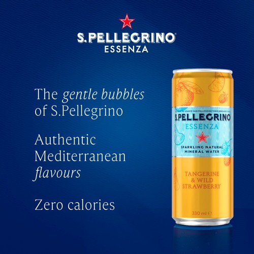 San Pellegrino Essenza Sparkling Water Tangerine & Strawberry 4x330ml