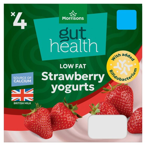 Morrisons Gut Health Strawberry Yoghurt  4X115g