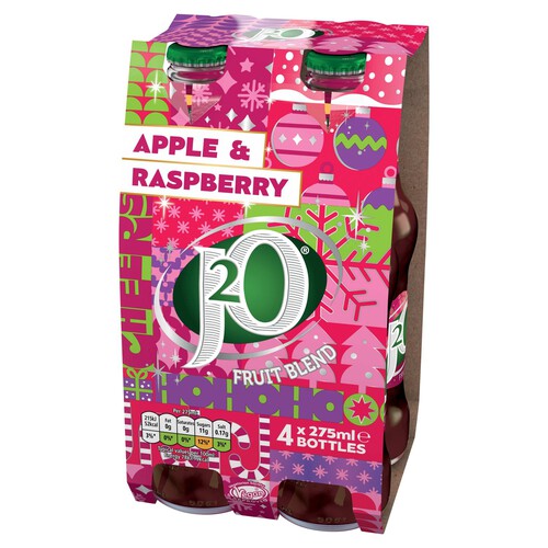 J2O Apple & Raspberry 4 Bottles