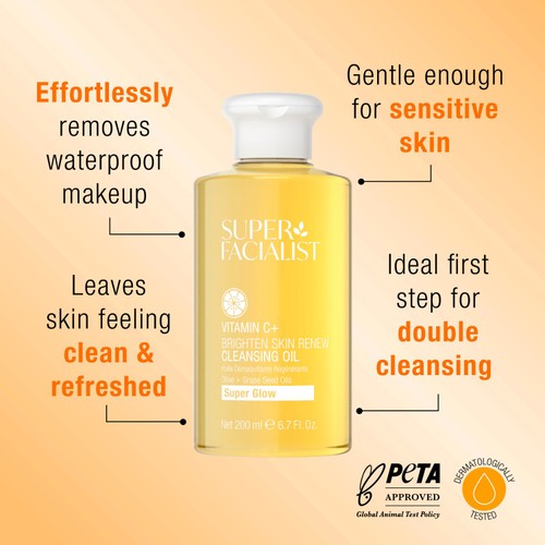 Super Facialist Vitamin C+ Brighten Skin Renew Cleansing Oil