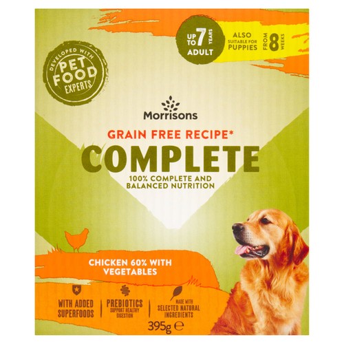 Morrisons Grain Free Chicken & Veg Adult Dog Food Tray 