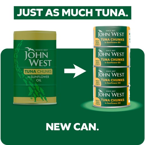 John West Tuna Chunks in Sunflower Oil 4x125g (102g drained)