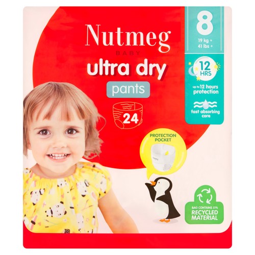 Nutmeg Ultra Dry Pants Size 8 x 24 Pack