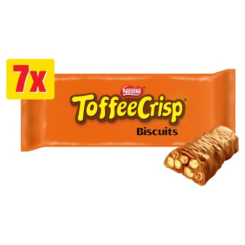 Toffee Crisp Milk Chocolate Biscuit Bar Multipack 7 Pack