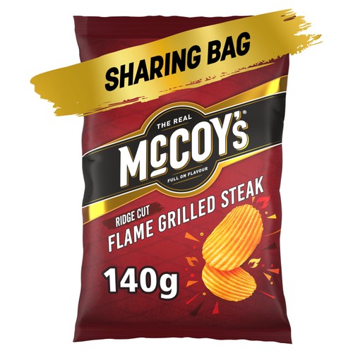 McCoy's Flamed Grilled Steak Sharing Crisps  140g