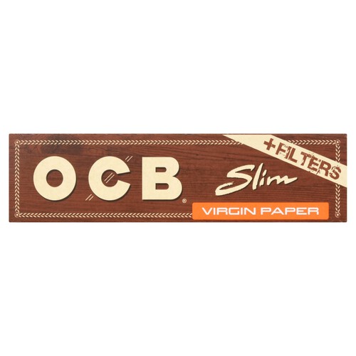 OCB Virgin Unbleached Slim Papers & Filters