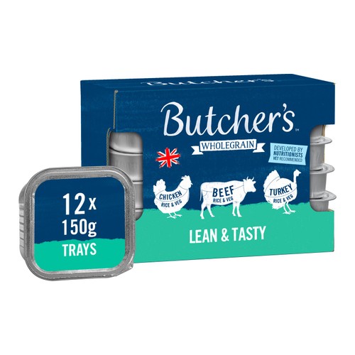Butcher's Wholegrain Lean & Tasty Low Fat Dog Food Trays Variety Pack