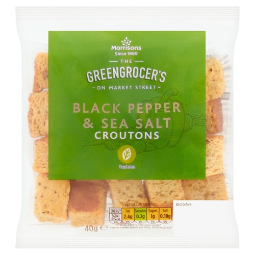 Morrisons black pepper croutons