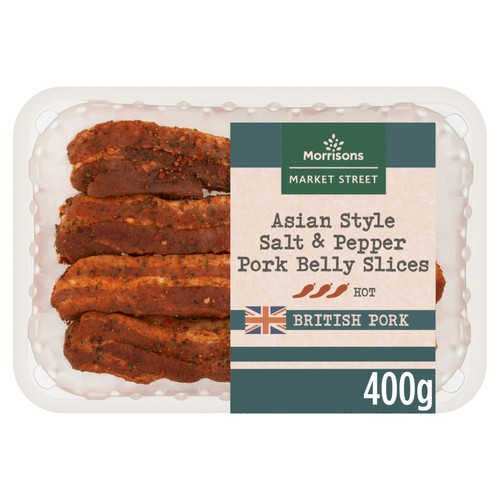 Morrisons British BBQ Asian Style Salt & Pepper Pork Belly Slices 400g