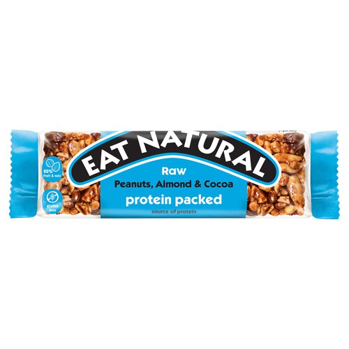 Eat Natural Raw Protein Packed Peanut, Almond & Cocoa Cereal Bar