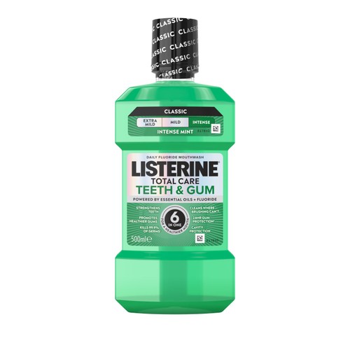 Listerine Total Care Teeth And Gum Fresh Mint Mouthwash 500ml