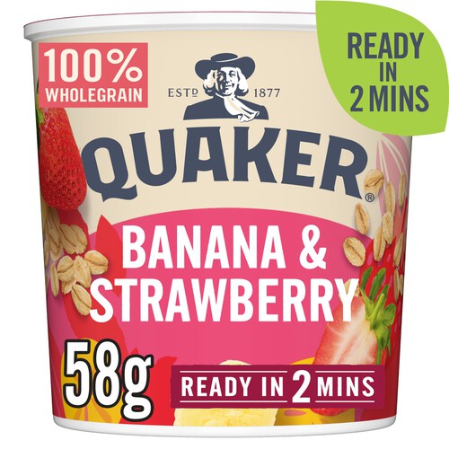 Quaker Oat So Simple Banana & Strawberry Porridge Pot