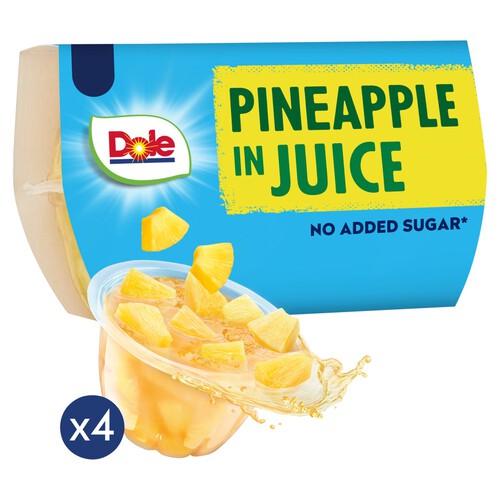 Dole Pineapple Fruit Bowls 4x113g