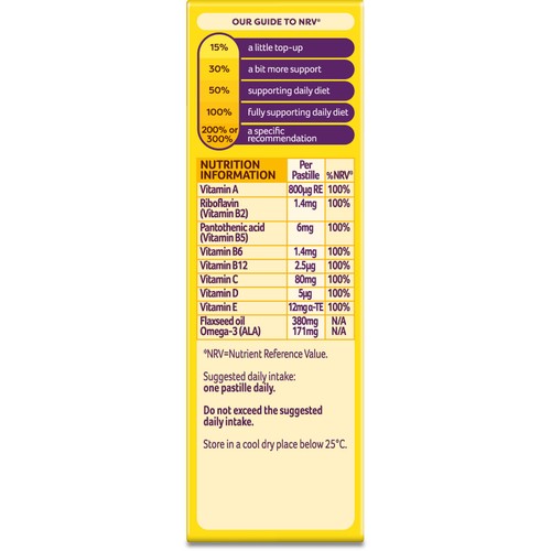 Bassetts Multivitamins + Omega-3 12 -18 Yrs Citrus Flavour 30 Chewies
