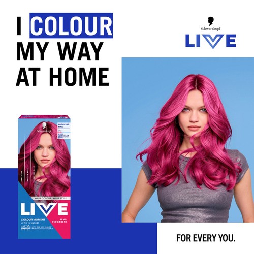 LIVE Colour Moment Semi-Permanent Hair Dye 093 Shocking Pink