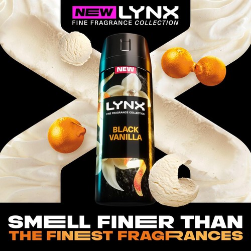 Lynx Fine Fragrance Collection Deodorant Bodyspray Black Vanilla 